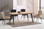 Раскладной обеденный стол FRESNO дуб артисан/черный 120-180x80cmÂ â€” Ð¸Ð·Ð¾Ð±Ñ€Ð°Ð¶ÐµÐ½Ð¸Ðµ 4