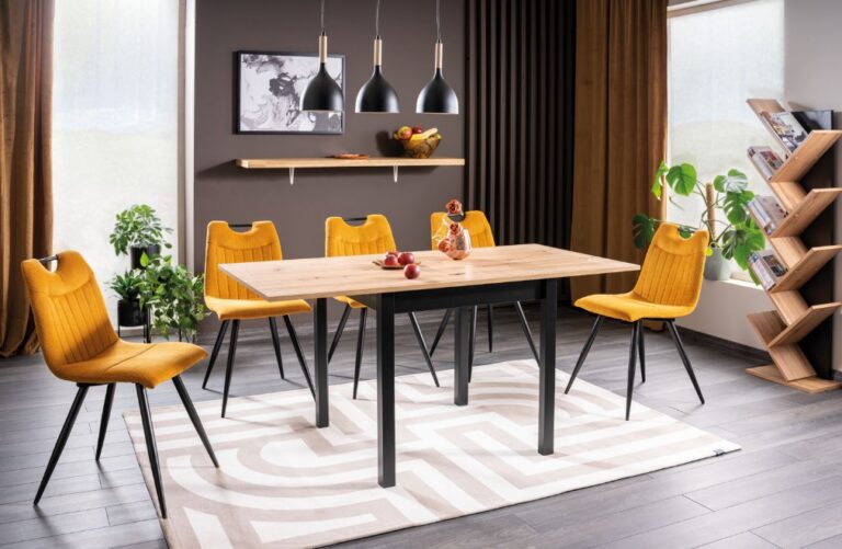 Раскладной обеденный стол FLIP дуб артисан/черный 80-160x80 cmÂ â€” Ð¸Ð·Ð¾Ð±Ñ€Ð°Ð¶ÐµÐ½Ð¸Ðµ 4