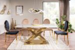 Обеденный стол HERMES 160x90 белый мрамор/золотойÂ â€” Ð¸Ð·Ð¾Ð±Ñ€Ð°Ð¶ÐµÐ½Ð¸Ðµ 7