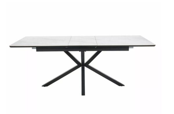 Раскладной обеденный стол LOGAN 160-200x90 cm ceramic белый мраморÂ â€” Ð¸Ð·Ð¾Ð±Ñ€Ð°Ð¶ÐµÐ½Ð¸Ðµ 3