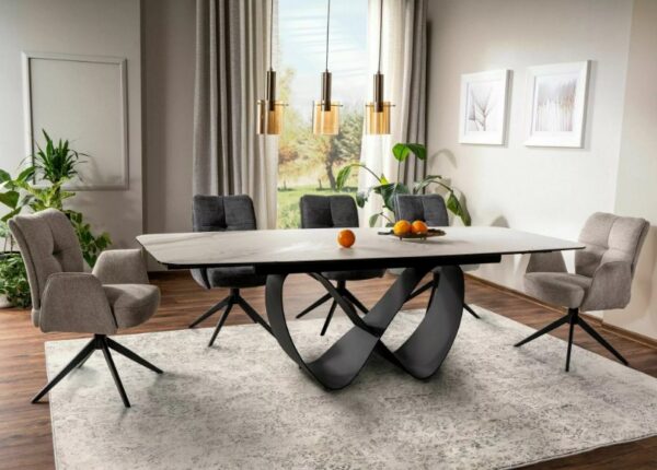 Раскладной обеденный стол INFINITY ceramic белый nature cloud 160-240x95 cmÂ â€” Ð¸Ð·Ð¾Ð±Ñ€Ð°Ð¶ÐµÐ½Ð¸Ðµ 7