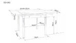 Раздвижной обеденный стол GD-082 белый мрамор/черный 80-131x80 cmÂ â€” Ð¸Ð·Ð¾Ð±Ñ€Ð°Ð¶ÐµÐ½Ð¸Ðµ 4