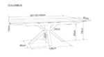 Раздвижной обеденный стол COLUMBUS ceramic белый amber bianco 160-240x90cmÂ â€” Ð¸Ð·Ð¾Ð±Ñ€Ð°Ð¶ÐµÐ½Ð¸Ðµ 6