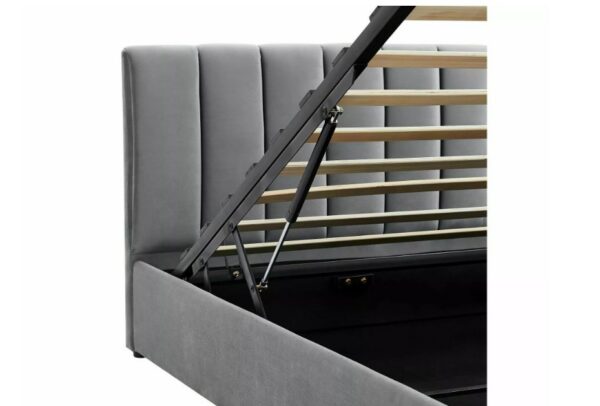 Кровать с ящиком для белья MONTREAL velvet T192 серый 90x200Â â€” Ð¸Ð·Ð¾Ð±Ñ€Ð°Ð¶ÐµÐ½Ð¸Ðµ 4