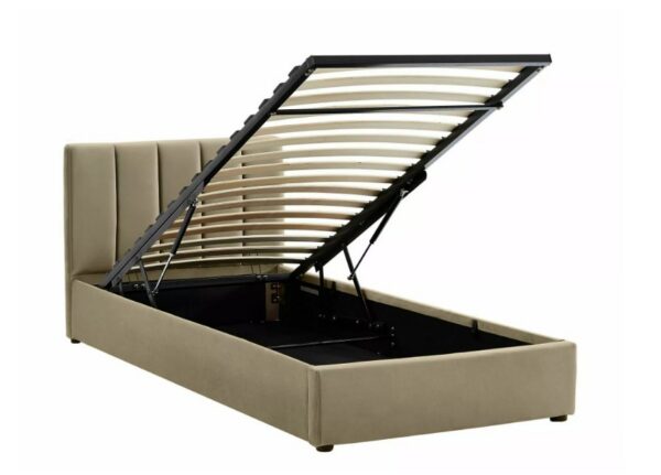 Кровать с ящиком для белья MONTREAL velvet Bluvel 28 бежевый 90x200Â â€” Ð¸Ð·Ð¾Ð±Ñ€Ð°Ð¶ÐµÐ½Ð¸Ðµ 3