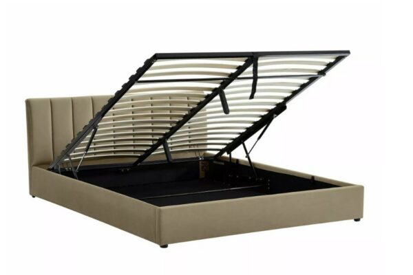 Кровать с ящиком для белья MONTREAL velvet Bluvel 28 бежевый 120x200Â â€” Ð¸Ð·Ð¾Ð±Ñ€Ð°Ð¶ÐµÐ½Ð¸Ðµ 3