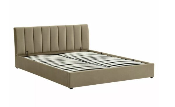 Кровать с ящиком для белья MONTREAL velvet Bluvel 28 бежевый 120x200Â â€” Ð¸Ð·Ð¾Ð±Ñ€Ð°Ð¶ÐµÐ½Ð¸Ðµ 4