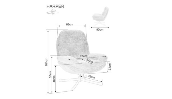 Кресло HARPER серыйÂ â€” Ð¸Ð·Ð¾Ð±Ñ€Ð°Ð¶ÐµÐ½Ð¸Ðµ 5