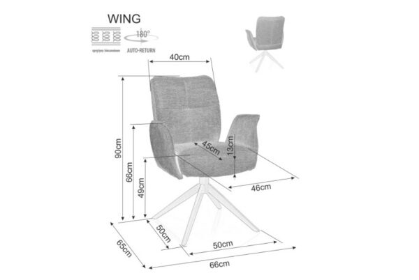 Стул с функцией вращения WING Brego 07 серыйÂ â€” Ð¸Ð·Ð¾Ð±Ñ€Ð°Ð¶ÐµÐ½Ð¸Ðµ 5