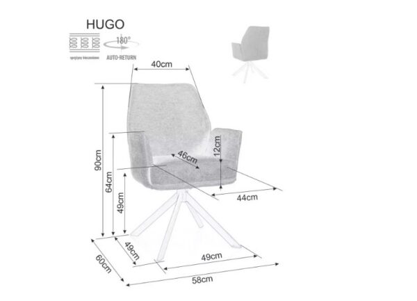 Pöörlev tool HUGO helebeež Brego 22 - Image 5