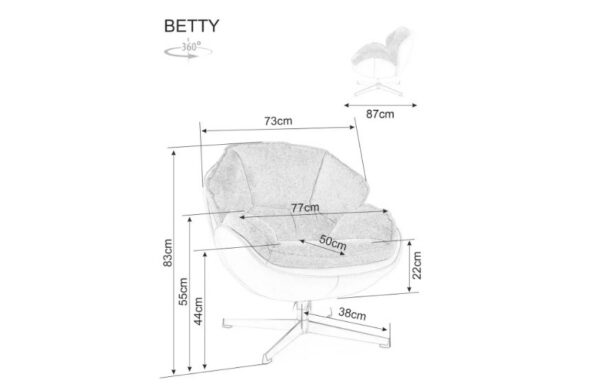 Кресло BETTY бежевый Т241Â â€” Ð¸Ð·Ð¾Ð±Ñ€Ð°Ð¶ÐµÐ½Ð¸Ðµ 5