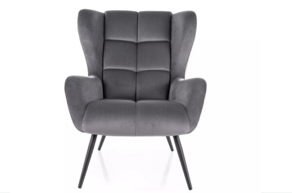 Кресло LOUIS velvet Bluvel 14 серыйÂ â€” Ð¸Ð·Ð¾Ð±Ñ€Ð°Ð¶ÐµÐ½Ð¸Ðµ 3