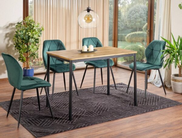 Обеденный стол CITY дуб артисан/черный 110X75 cmÂ â€” Ð¸Ð·Ð¾Ð±Ñ€Ð°Ð¶ÐµÐ½Ð¸Ðµ 3