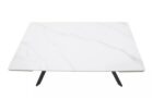Раздвижной обеденный стол IMPERIA 160-220x90 cm белый мрамор/черныйÂ â€” Ð¸Ð·Ð¾Ð±Ñ€Ð°Ð¶ÐµÐ½Ð¸Ðµ 3
