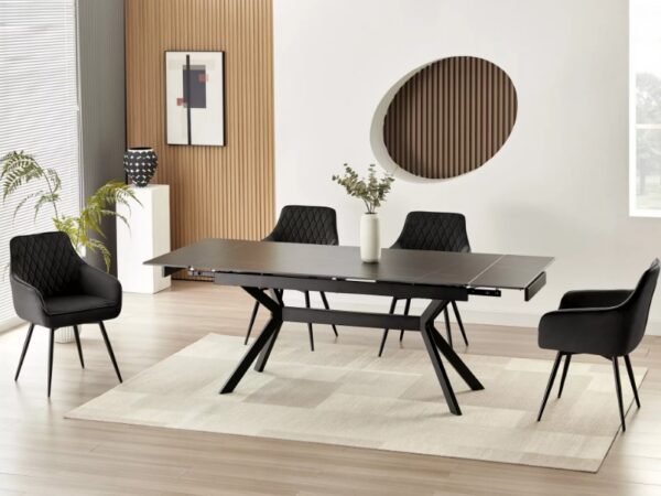 Раздвижной обеденный стол IMPERIA 180-240x90 cm черный мрамор/черныйÂ â€” Ð¸Ð·Ð¾Ð±Ñ€Ð°Ð¶ÐµÐ½Ð¸Ðµ 5