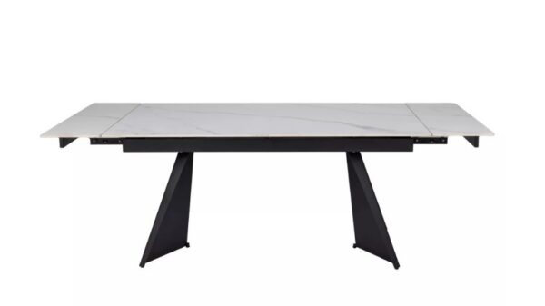 Раздвижной обеденный стол LACONI 160-220x90 cm белый мрамор/черныйÂ â€” Ð¸Ð·Ð¾Ð±Ñ€Ð°Ð¶ÐµÐ½Ð¸Ðµ 3