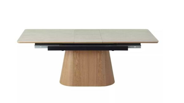 Раздвижной обеденный стол MONACO бежевый травертин/дуб 160-200x90 cmÂ â€” Ð¸Ð·Ð¾Ð±Ñ€Ð°Ð¶ÐµÐ½Ð¸Ðµ 4