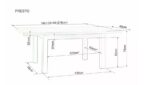 Раскладной обеденный стол PRESTO 140-218x80 cm дуб артисан/черныйÂ â€” Ð¸Ð·Ð¾Ð±Ñ€Ð°Ð¶ÐµÐ½Ð¸Ðµ 6