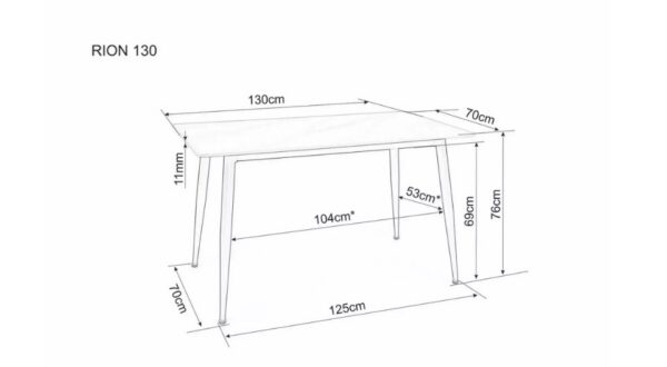 Обеденный стол RION черный мрамор 130х70 cmÂ â€” Ð¸Ð·Ð¾Ð±Ñ€Ð°Ð¶ÐµÐ½Ð¸Ðµ 4