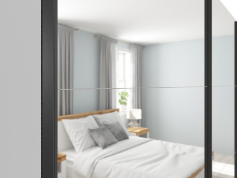 Шкаф с раздвижными дверями 220 cm TETRIX белый/2 зеркалаÂ â€” Ð¸Ð·Ð¾Ð±Ñ€Ð°Ð¶ÐµÐ½Ð¸Ðµ 5