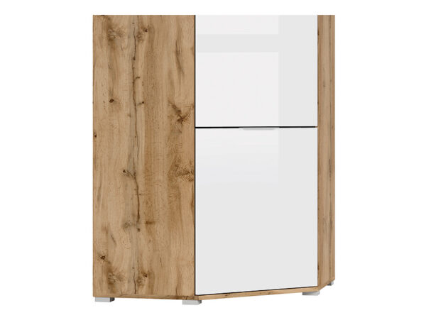 Угловой шкаф ZELE SZFN1D дуб вотан/белый глянецÂ â€” Ð¸Ð·Ð¾Ð±Ñ€Ð°Ð¶ÐµÐ½Ð¸Ðµ 4