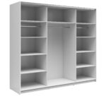 Liugustega riidekapp 220 cm TETRIX valge kõrgläige/tamm wotan - Image 3