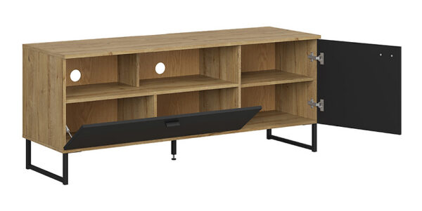 Тв-тумба ZENDA RTV1D1B/U дуб waterford/черный 150 смÂ â€” Ð¸Ð·Ð¾Ð±Ñ€Ð°Ð¶ÐµÐ½Ð¸Ðµ 3
