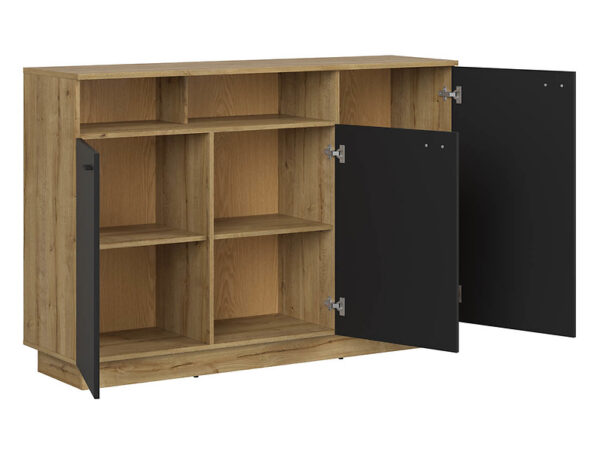 Комод ZENDA KOM3D/150 дуб waterford/черный 150 смÂ â€” Ð¸Ð·Ð¾Ð±Ñ€Ð°Ð¶ÐµÐ½Ð¸Ðµ 3
