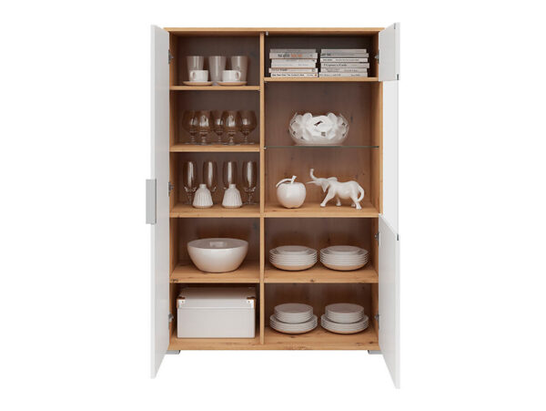 Витрина ZELE REG1W1D/90 дуб артисан/белый глянецÂ â€” Ð¸Ð·Ð¾Ð±Ñ€Ð°Ð¶ÐµÐ½Ð¸Ðµ 4