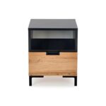 Прикроватная тумбочка SILVIA 40/40/52 cm дуб вотан/черныйÂ â€” Ð¸Ð·Ð¾Ð±Ñ€Ð°Ð¶ÐµÐ½Ð¸Ðµ 6