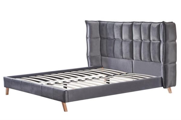 Кровать SCANDINO 160x200 velvet серыйÂ â€” Ð¸Ð·Ð¾Ð±Ñ€Ð°Ð¶ÐµÐ½Ð¸Ðµ 3