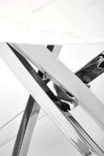 Круглый обеденный стол 100cm RAYMOND 3  белый мрамор/серебряныйÂ â€” Ð¸Ð·Ð¾Ð±Ñ€Ð°Ð¶ÐµÐ½Ð¸Ðµ 4