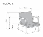 Кресло MILANO 1S для отдыха, светло-бежевый CASTEL#04 / тёмный орехÂ â€” Ð¸Ð·Ð¾Ð±Ñ€Ð°Ð¶ÐµÐ½Ð¸Ðµ 3