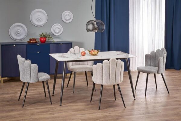 Обеденный стол EMILIO 120/70/76 cm белый мрамор/черныйÂ â€” Ð¸Ð·Ð¾Ð±Ñ€Ð°Ð¶ÐµÐ½Ð¸Ðµ 7