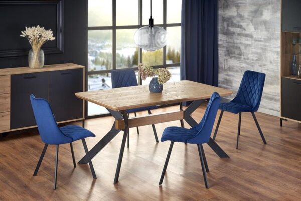 Раскладной обеденный стол BACARDI дуб/черный 160-220/90/76 cmÂ â€” Ð¸Ð·Ð¾Ð±Ñ€Ð°Ð¶ÐµÐ½Ð¸Ðµ 7