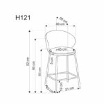 Барный стул H-121 бежевыйÂ â€” Ð¸Ð·Ð¾Ð±Ñ€Ð°Ð¶ÐµÐ½Ð¸Ðµ 9