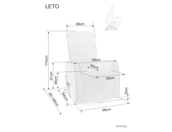 Кресло-реклайнер Leto бархатÂ â€” Ð¸Ð·Ð¾Ð±Ñ€Ð°Ð¶ÐµÐ½Ð¸Ðµ 4