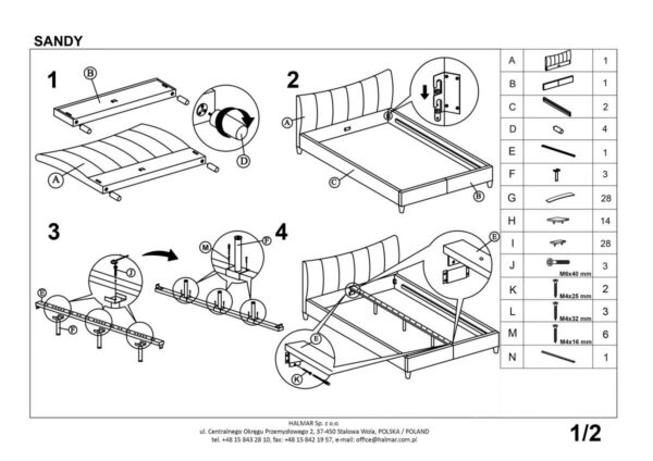 Кровать SANDY 160Â â€” Ð¸Ð·Ð¾Ð±Ñ€Ð°Ð¶ÐµÐ½Ð¸Ðµ 3
