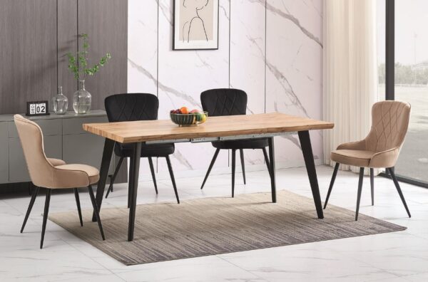 Раскладной обеденный стол FRESNO дуб артисан/черный 150-210x90 cmÂ â€” Ð¸Ð·Ð¾Ð±Ñ€Ð°Ð¶ÐµÐ½Ð¸Ðµ 4