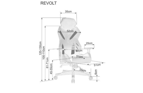 Компьютерное кресло REVOLT черный/красныйÂ â€” Ð¸Ð·Ð¾Ð±Ñ€Ð°Ð¶ÐµÐ½Ð¸Ðµ 6
