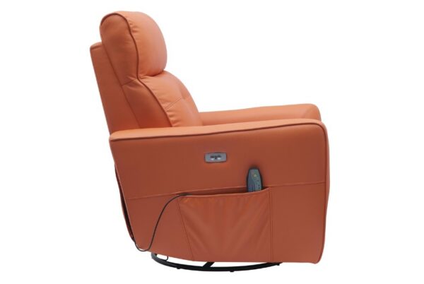 Кресло-recliner HELIOS M (с функцией массажа) оранжевая экокожаÂ â€” Ð¸Ð·Ð¾Ð±Ñ€Ð°Ð¶ÐµÐ½Ð¸Ðµ 3