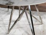 Круглый обеденный стол MURANO белый мрамор/хром 90 смÂ â€” Ð¸Ð·Ð¾Ð±Ñ€Ð°Ð¶ÐµÐ½Ð¸Ðµ 4