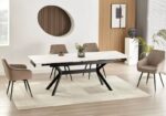 Раздвижной обеденный стол IMPERIA 180-240x90 cm белый мрамор/черныйÂ â€” Ð¸Ð·Ð¾Ð±Ñ€Ð°Ð¶ÐµÐ½Ð¸Ðµ 6