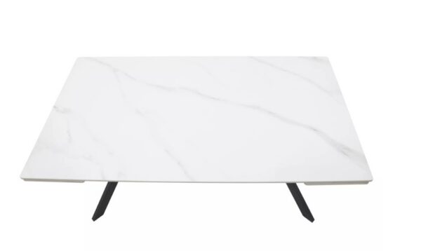 Раздвижной обеденный стол IMPERIA 180-240x90 cm белый мрамор/черныйÂ â€” Ð¸Ð·Ð¾Ð±Ñ€Ð°Ð¶ÐµÐ½Ð¸Ðµ 3