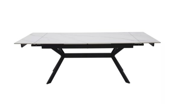 Раздвижной обеденный стол IMPERIA 180-240x90 cm белый мрамор/черныйÂ â€” Ð¸Ð·Ð¾Ð±Ñ€Ð°Ð¶ÐµÐ½Ð¸Ðµ 4